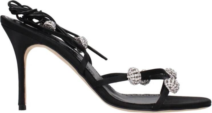 olo Blahnik Elegante Strass Hoge Hak Sandalen