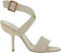 olo Blahnik Gevlochten Stiletto Hak Kalfsleren Sandalen - Thumbnail 1