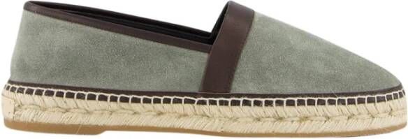 olo Blahnik Groene Kalver Suede Espadrilles