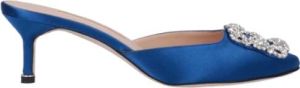 Manolo Blahnik Hakken muilezels Blauw Dames