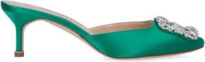 Manolo Blahnik Hakken muilezels Groen Dames