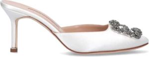 Manolo Blahnik Heeled Mules Wit Dames