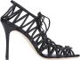 Manolo Blahnik Hamza 105 Leren Sandalen Black Dames - Thumbnail 1