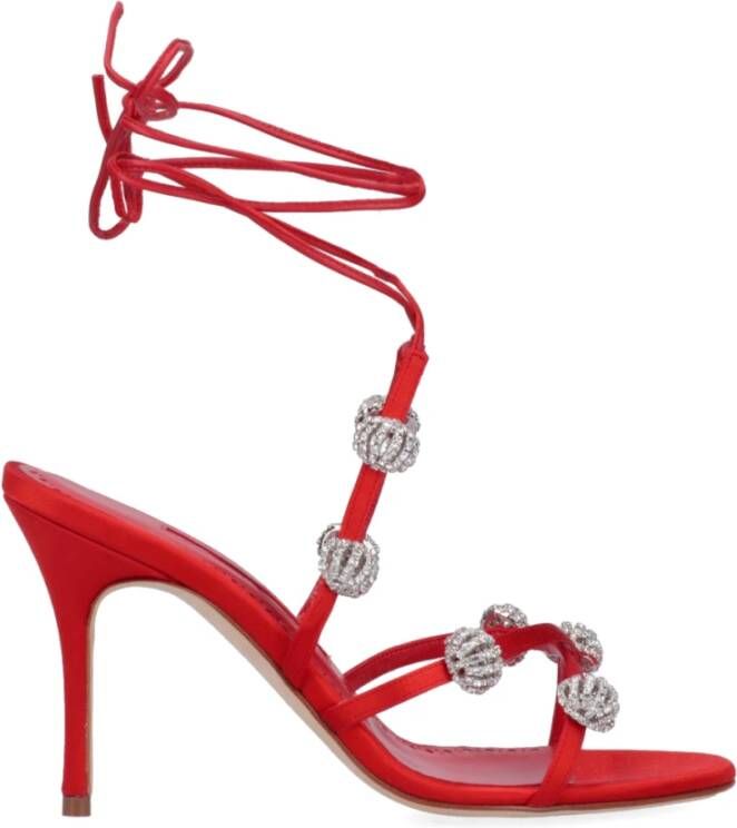 Manolo Blahnik Hoge hiel sandalen Rood Dames