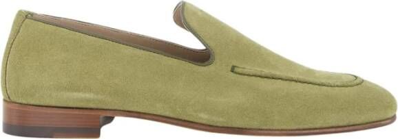 olo Blahnik Khaki Suède Loafers