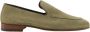 olo Blahnik Khaki Suède Loafers met Leren Details - Thumbnail 1