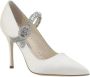 Manolo Blahnik Zijden Satijn Juweel Stiletto Pumps Black Dames - Thumbnail 1
