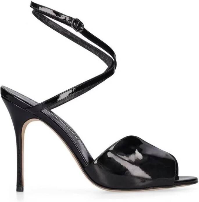 olo Blahnik Lakleren Enkel Gesp Sandalen