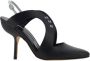Manolo Blahnik Leren Jijara Pumps Stiletto Hak Black Dames - Thumbnail 1