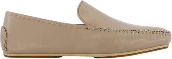 olo Blahnik Luxe Beige Leren Loafers