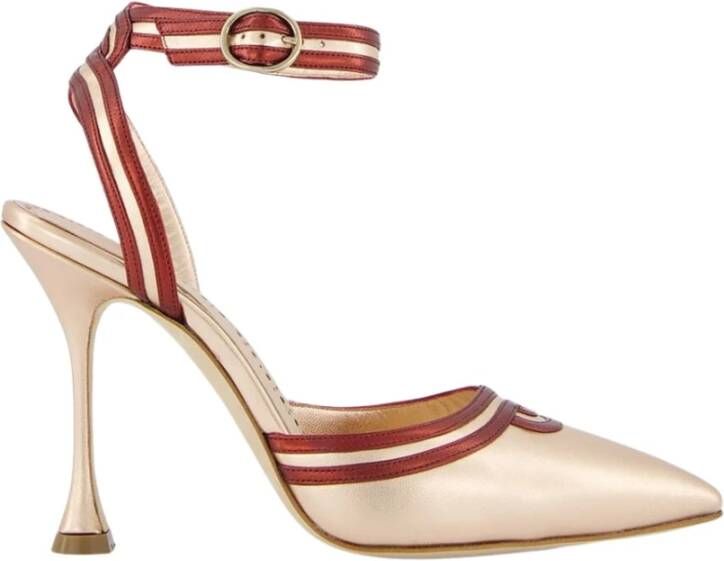 olo Blahnik Luxe Metallic Leren Pumps
