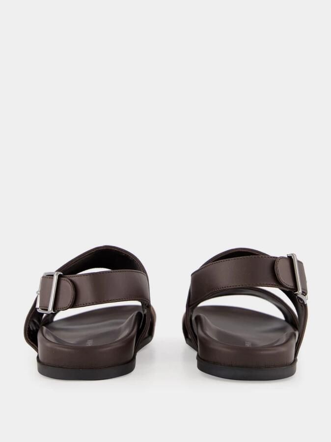 olo Blahnik Bruine Suède Fussbett Sandalen