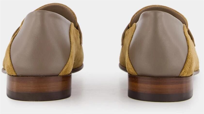 olo Blahnik Bruine Suède Penny Loafers