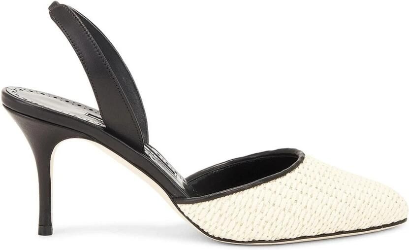 olo Blahnik Casam 70 Raffia Pumps