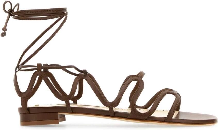 olo Blahnik Fawda Platte Sandalen