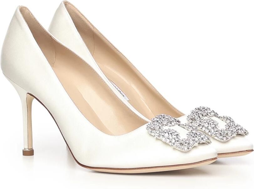 olo Blahnik Hangisi Satin Pumps