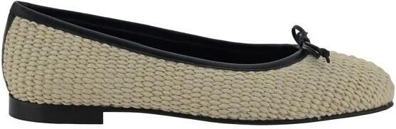 olo Blahnik Beige Ballerina Flats Elegant Slip-On Design