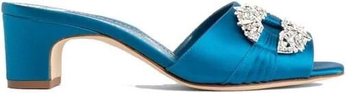 olo Blahnik Zijden Muiltjes met Puntige Neus