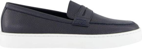 olo Blahnik Marine Leren Instaploafers