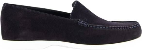 olo Blahnik Marineblauwe Suède Bootschoenen