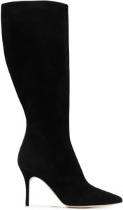Manolo Blahnik oara 090 suède laarzen Zwart Dames