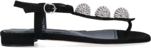 Manolo Blahnik Sandalen "Hobela" Flip-Flop Sandals in zwart