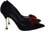 Manolo Blahnik Pre-owned Canvas heels Black Dames - Thumbnail 1