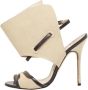 Manolo Blahnik Pre-owned Canvas sandals Beige Dames - Thumbnail 1