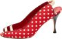 Manolo Blahnik Pre-owned Canvas sandals Red Dames - Thumbnail 1