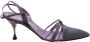 Manolo Blahnik Pre-owned Cotton heels Purple Dames - Thumbnail 1
