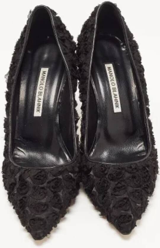 Manolo Blahnik Pre-owned Lace heels Black Dames