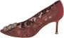Manolo Blahnik Pre-owned Lace heels Red Dames - Thumbnail 1
