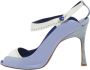 Manolo Blahnik Pre-owned Leather heels Blue Dames - Thumbnail 1