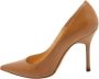 Manolo Blahnik Pre-owned Leather heels Brown Dames - Thumbnail 1