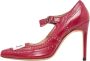 Manolo Blahnik Pre-owned Leather heels Pink Dames - Thumbnail 1