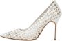Manolo Blahnik Pre-owned Leather heels White Dames - Thumbnail 1