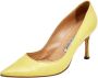 Manolo Blahnik Pre-owned Leather heels Yellow Dames - Thumbnail 1