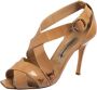 Manolo Blahnik Pre-owned Leather sandals Beige Dames - Thumbnail 1