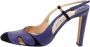 Manolo Blahnik Pre-owned Leather sandals Blue Dames - Thumbnail 1