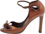 Manolo Blahnik Pre-owned Leather sandals Brown Dames - Thumbnail 1