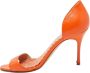 Manolo Blahnik Pre-owned Leather sandals Orange Dames - Thumbnail 1