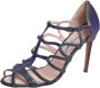 Manolo Blahnik Pre-owned Leather sandals Purple Dames - Thumbnail 1
