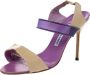 Manolo Blahnik Pre-owned Leather sandals Purple Dames - Thumbnail 1