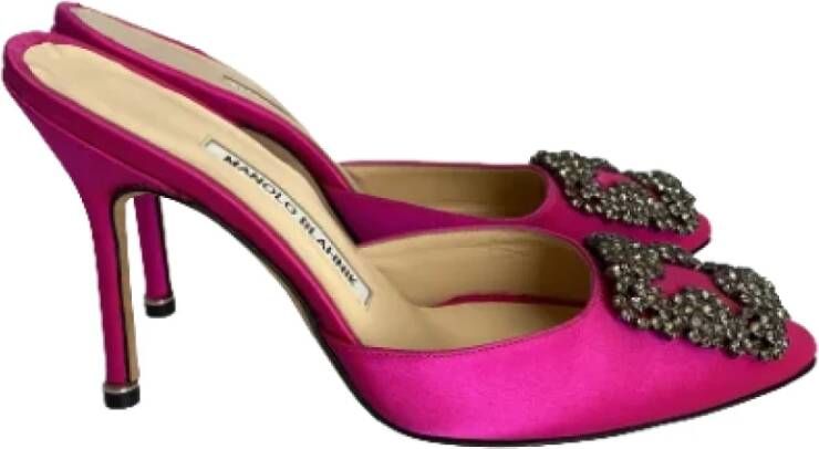 Manolo Blahnik Pre-owned Sandalen Pink Dames