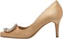 Manolo Blahnik Pre-owned Satin heels Beige Dames - Thumbnail 1