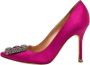 Manolo Blahnik Pre-owned Satin heels Pink Dames - Thumbnail 1