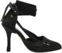 Manolo Blahnik Pre-owned Silk heels Black Dames - Thumbnail 1