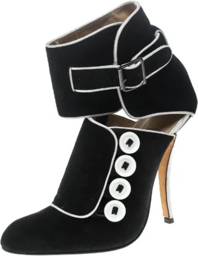Manolo Blahnik Pre-owned Suede boots Black Dames