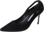 Manolo Blahnik Pre-owned Suede heels Black Dames - Thumbnail 1