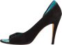 Manolo Blahnik Pre-owned Suede heels Black Dames - Thumbnail 1